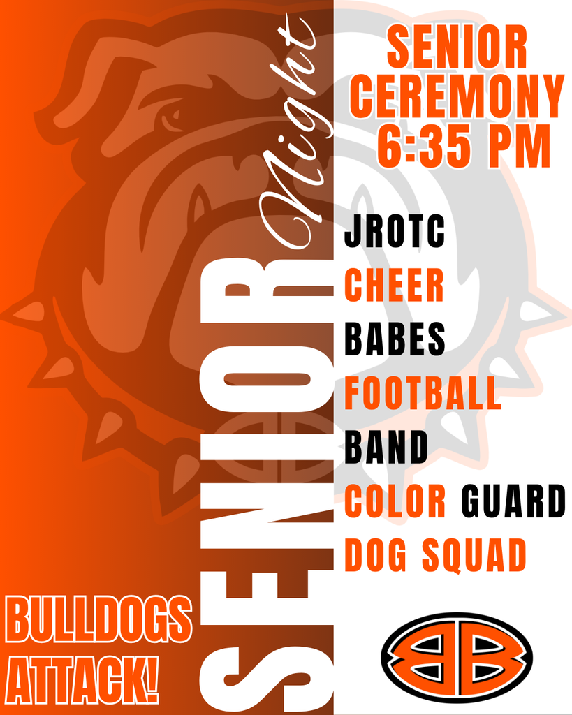 Senior Night is Friday 630PM