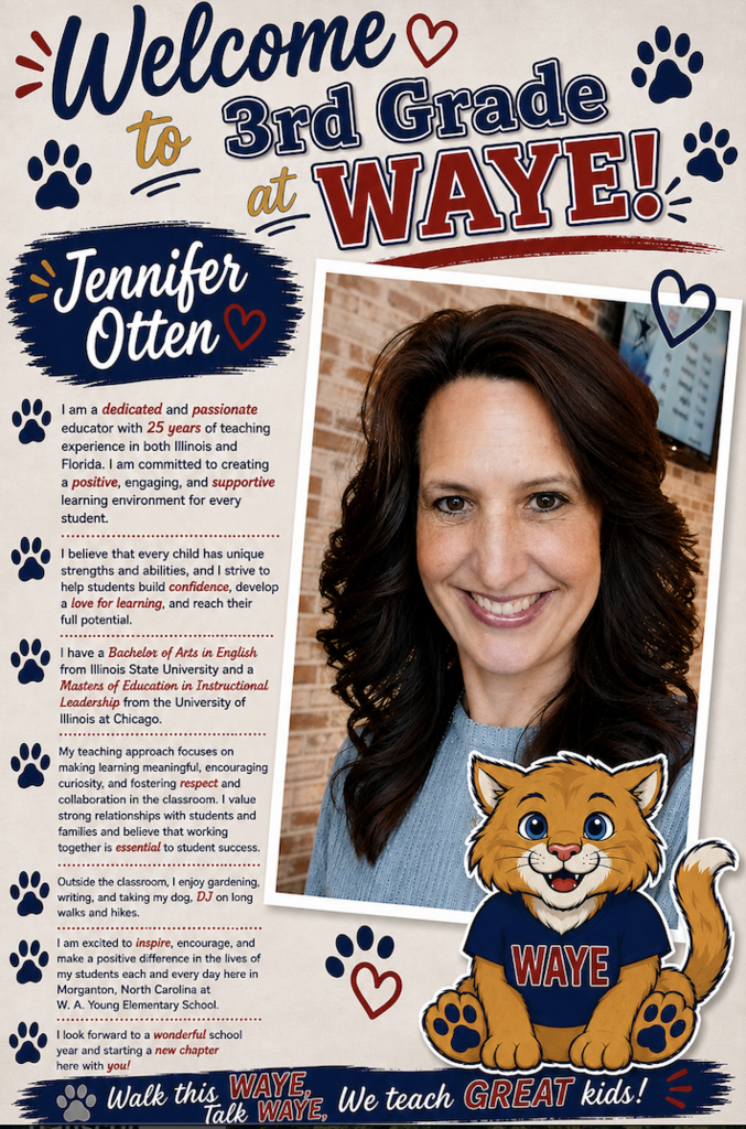 We are WAYE excited to introduce you to Jennifer Otten to 3rd Grade! Help us show her some love in the comments! 🐾❤️
