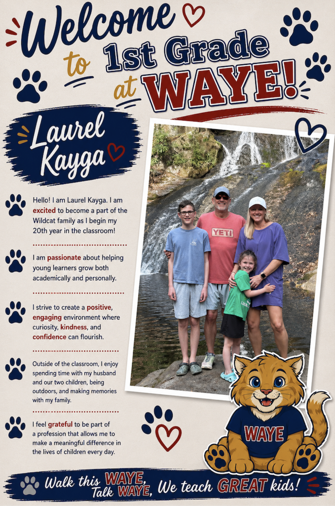 We are WAYE excited to introduce you to Laurel Kayga to 1st Grade! Help us show her some love in the comments! 🐾❤️