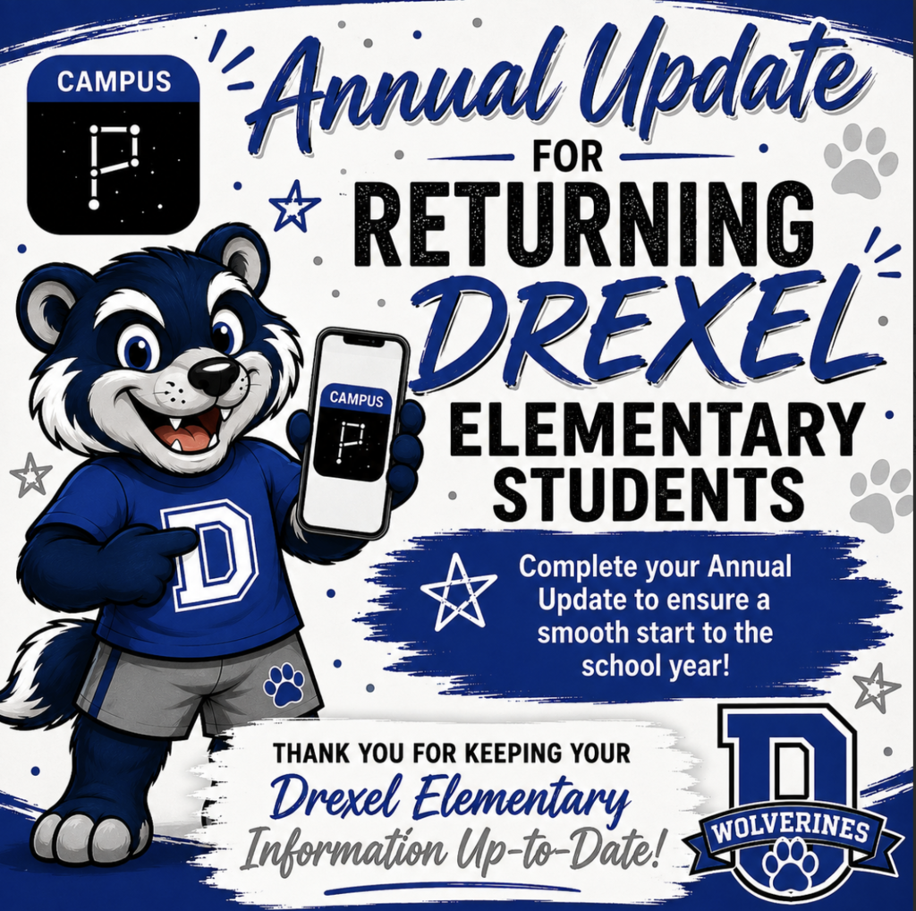 Graphic includes Wolverine with a cell phone.  BCPS Parent Portal is now open for parents of returning students to complete their Annual Updates. From your Parent Portal account, select More > Online Registration Updates > 2026-2027 Annual Updates If you do not have a Parent Portal Account, reach out to your child's school or you can find information on the BCPS Enrollment Page from the district website. www.burke.k12.nc.us/parents/enrollment. Parents will need a Parent Portal account to complete Online Registration Annual Updates each year for your student. Parent Portal is also a great place for parents to keep up with their student’s grades and attendance. Parents can obtain access to their Parent Portal Account by completing these simple steps. To obtain your Portal Activation Code you will need: Student ID Number (call our data manager, Mrs. Smith) Student First & Last Name Student Date of Birth Visit: https://portalaccess.ncsis.gov/ Follow the steps https://www.burke.k12.nc.us/.../parent-portal-self-service Annual updates help us ensure student and parent information is up to date and must be submitted by September 4th.