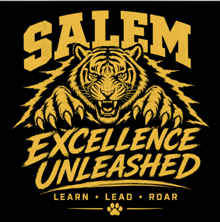 yellow Salem tiger on black