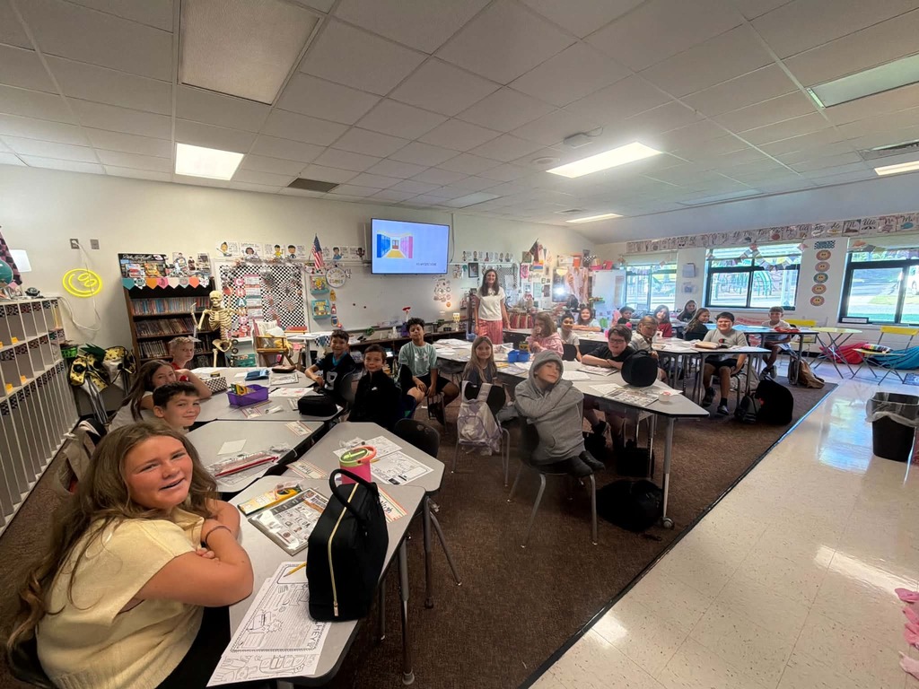 Students practicing back to school procedures and expectations.