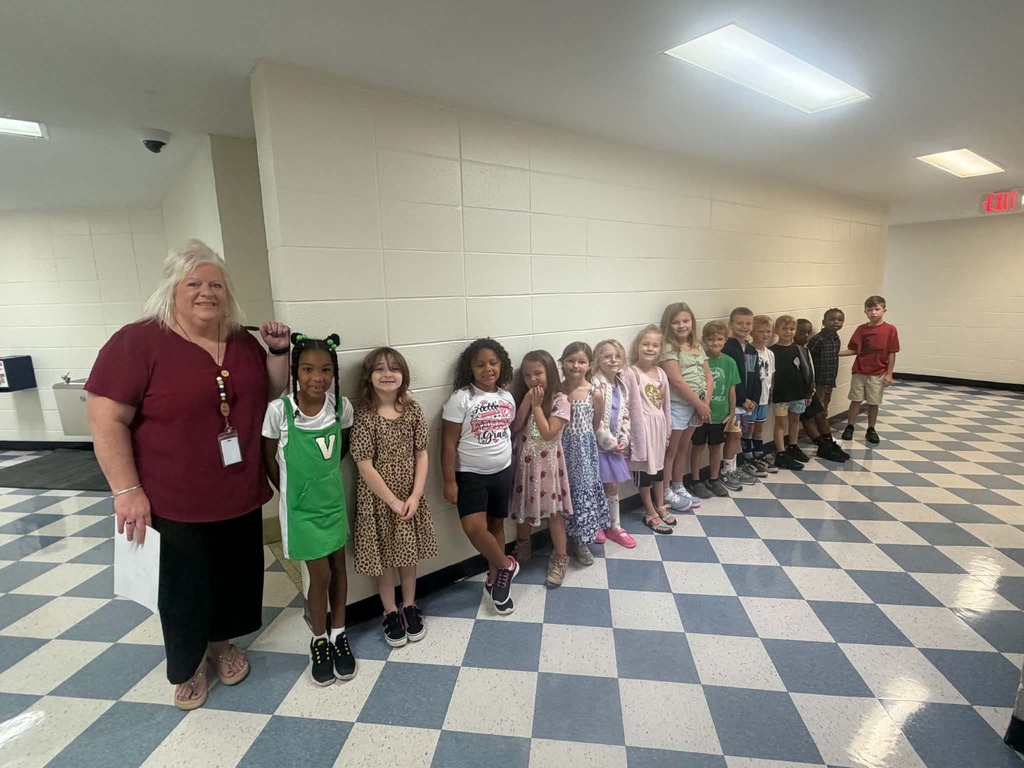 Students practicing back to school procedures and expectations.