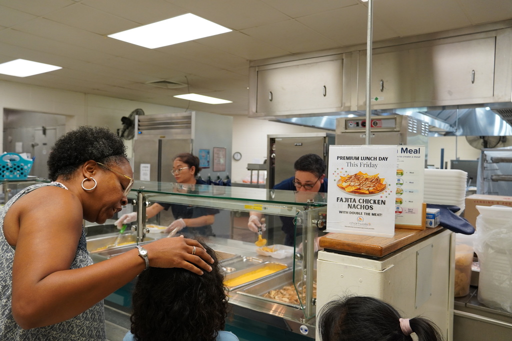 serving line for premium lunch day