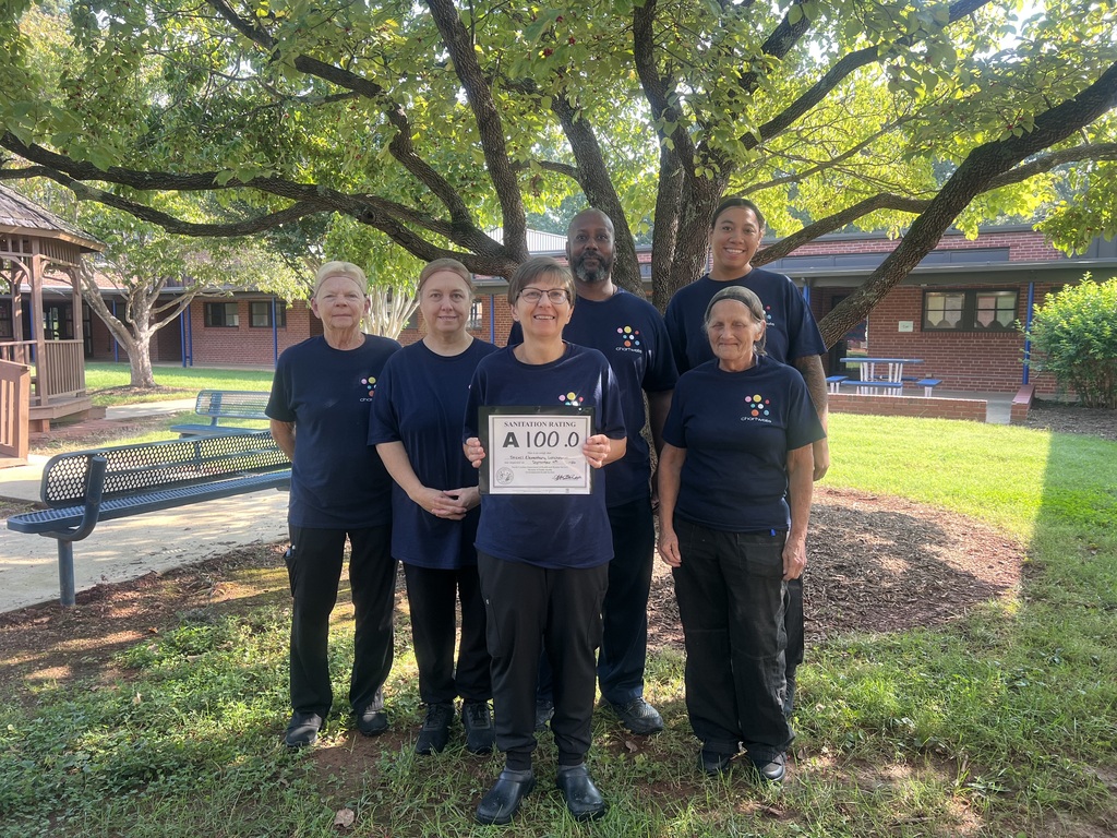 cafeteria staff with 100 sanitation score