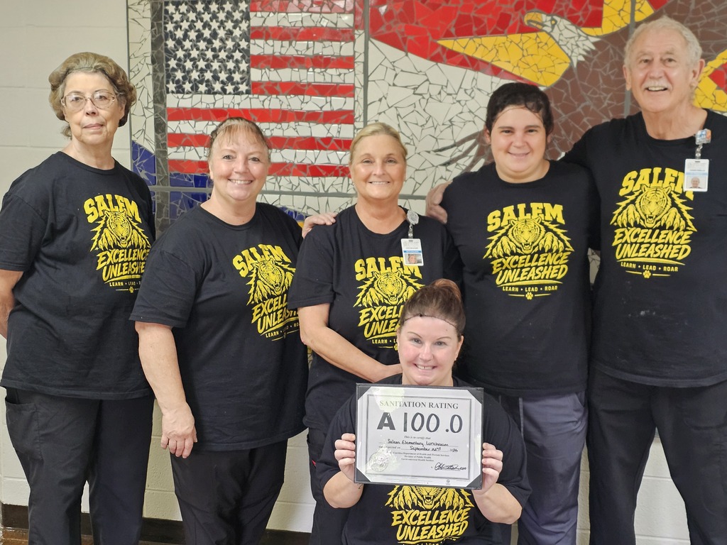 cafeteria staff with 100 sanitation score