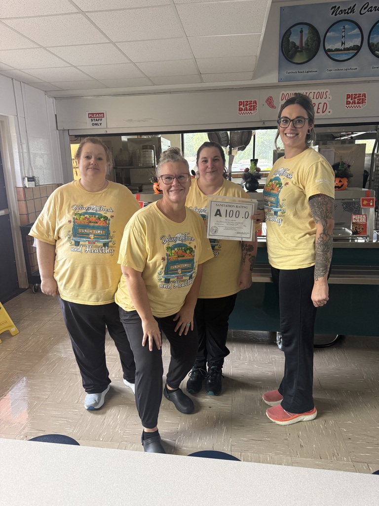 cafeteria staff with 100 sanitation score