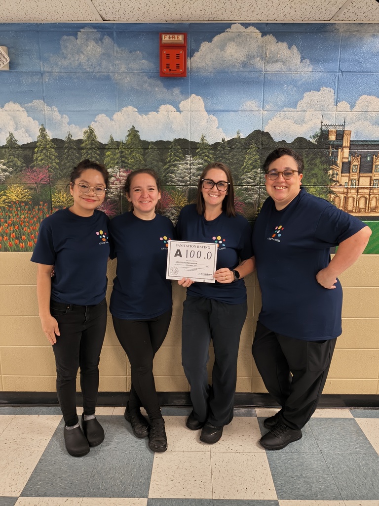 cafeteria staff with 100 sanitation score