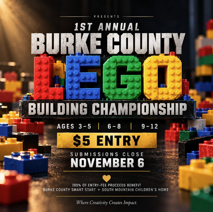 🧱 BURKE COUNTY KIDS — IT’S TIME TO BUILD. The Studio by UNEEK TREE is proud to officially announce the 1st Annual Burke County LEGO® Building Championship! 🏆 This is your chance to dream it. Build it. Tell its story. And show Burke County what you can create. 🏆 THREE AGE DIVISIONS • Ages 3–5 • Ages 6–8 • Ages 9–12 💵 $5 TO ENTER And this competition is about more than building. 100% of entry-fee proceeds will be donated to Burke County Smart Start and South Mountain Children’s Home. Every entry helps support organizations making an impact in the lives of children right here in our community. ❤️ 🎁 AND YES… THERE ARE PRIZES. The winner of each age division will receive: 💵 $100 CASH 📸 Free Family Photoshoot from The Studio — $250 value 🍦 Two Myra’s ice cream cones every month for an entire year 🎟️ Family passes to Marbles Kids Museum 🥤 Custom Championship tumbler 👕 Championship T-shirt 🏆 Recognition at Myra’s 🧱 Winning creation displayed at The Studio for one month 🖼️ Winner photo framed and displayed at Myra’s HOW DOES IT WORK? Build something completely original using LEGO® bricks. No boxed-set builds. No parent help. We want to see what YOU can create. Parents will submit exactly 5 photos documenting the build—from the beginning, through the process, to the finished creation—along with the child’s written story about what they created. 📅 SUBMISSIONS CLOSE NOVEMBER 6 Finalists will be selected in each age division and presented to an incredible panel of local judges from across Burke County. 🏆 WINNERS ANNOUNCED November 23, 2026 • 5:00 PM The Studio by UNEEK TREE + Facebook Live 📍 Open to Burke County residents only. 👉 READY TO BUILD? Full rules, prizes, important dates, judging information and the official entry form are available on our website: https://thestudiobyuneektree.com/1st-annual-burke.../... Parents — share this with another Burke County family. Teachers, schools, churches, businesses and community organizations — please help us spread the word. And make sure you’re following The Studio by UNEEK TREE as we introduce our judges, spotlight our nonprofit partners, share competition updates and eventually introduce Burke County to our finalists. Let’s see what Burke County’s young builders can create. 🧱🏆 The Studio by UNEEK TREE Where Creativity Creates Impact. LEGO® is a trademark of the LEGO Group. The Burke County LEGO Building Championship is an independent community event presented by The Studio by UNEEK TREE and is not sponsored, authorized, endorsed by, or affiliated with the LEGO Group. See less — with UneekTree.
