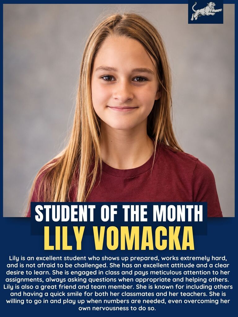 Lily MS Student of the Month