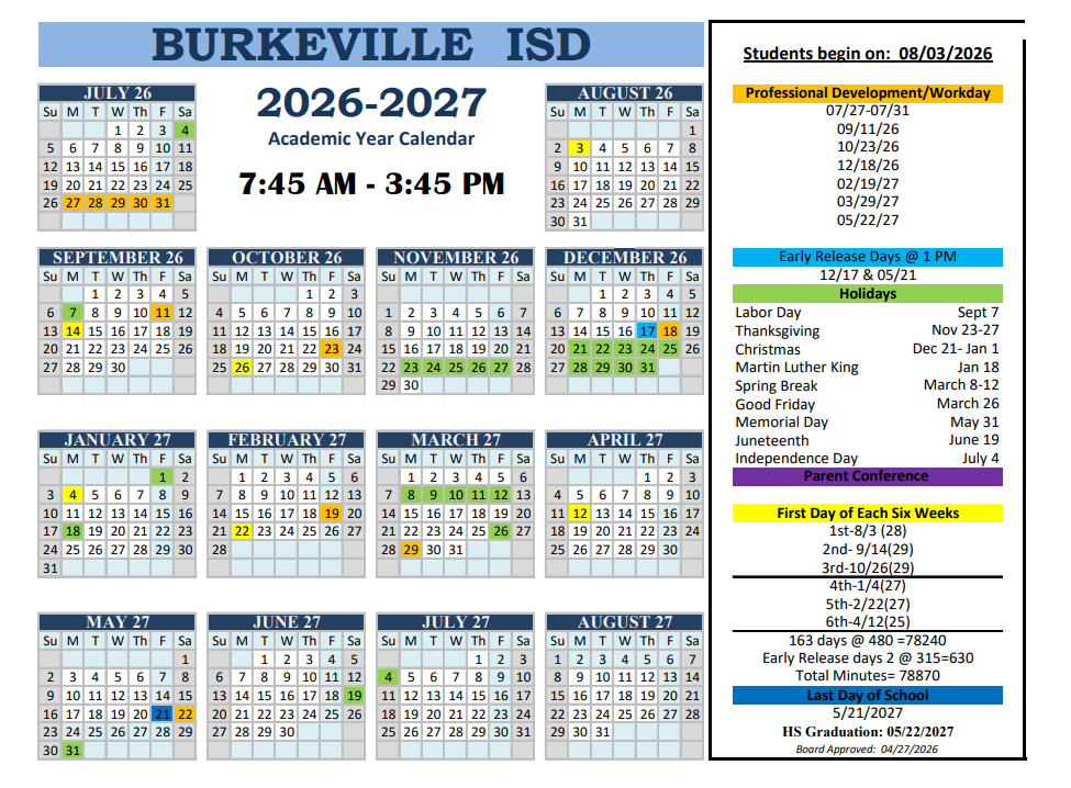 26-27 Calendar