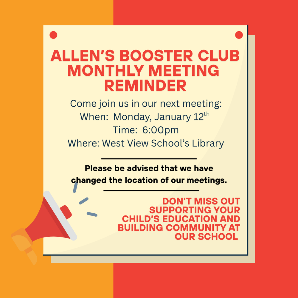 Booster Club Meeting Reminder