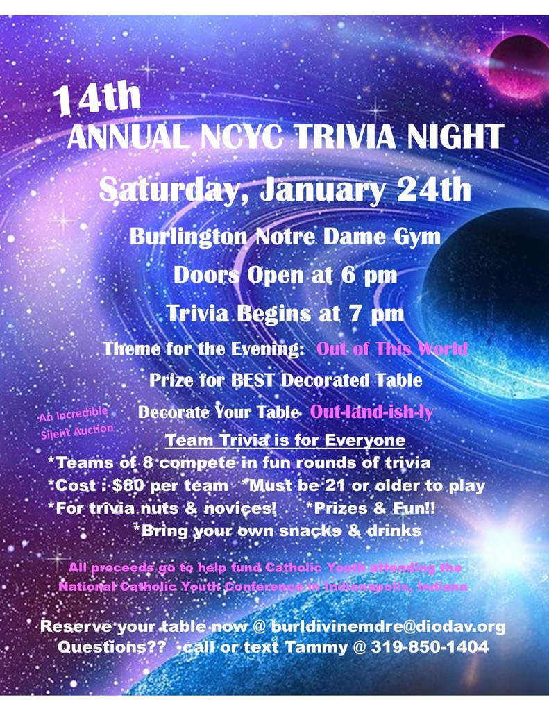 NCYC Trivia night