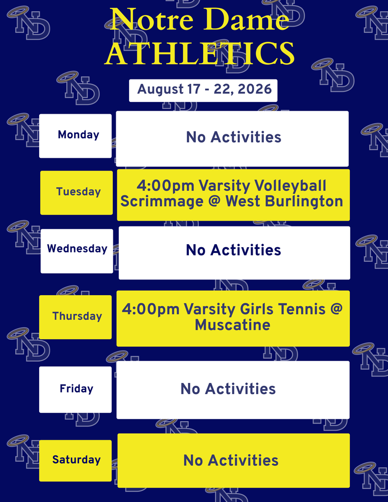 Weekly Event Schedule : Aug 17-22