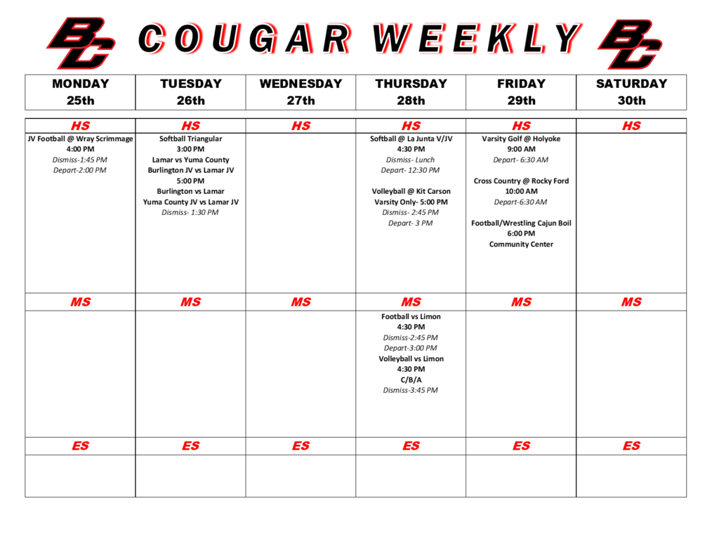 Cougar Weekly