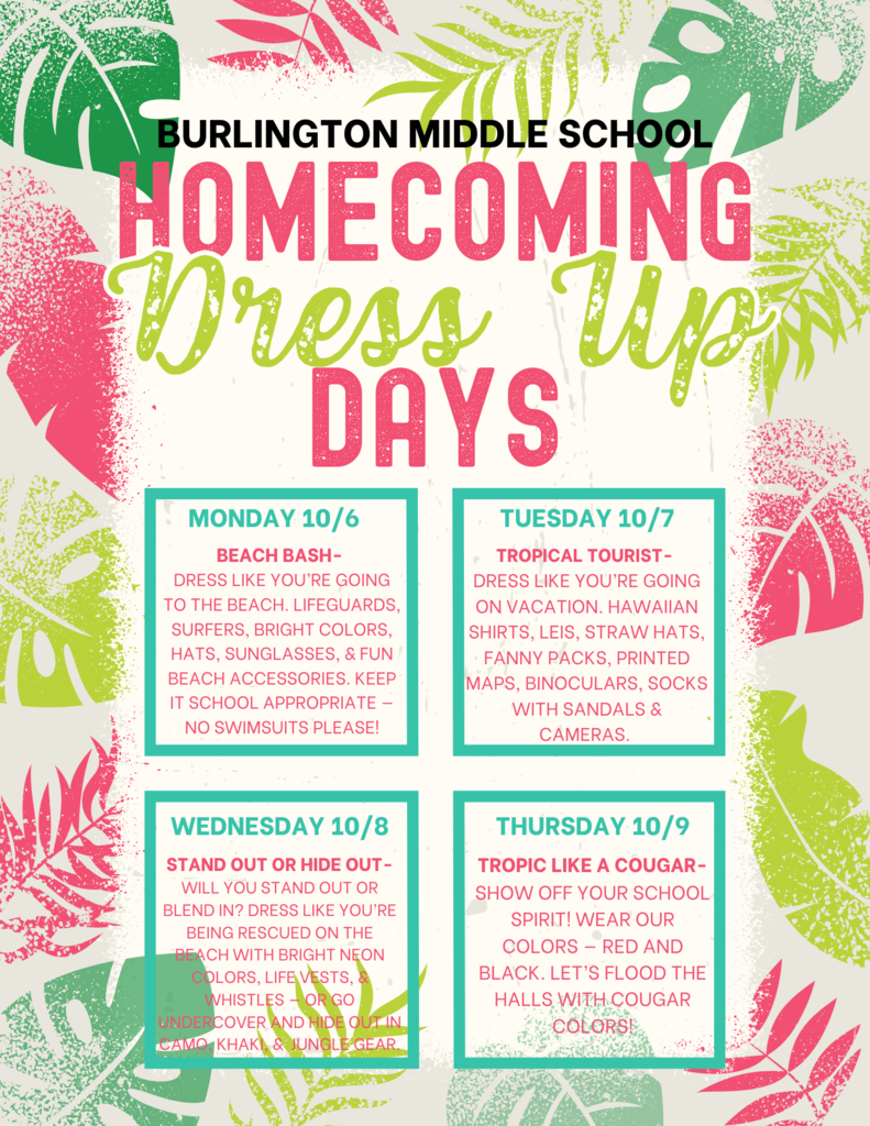 BMS Homecoming Dress Up Days