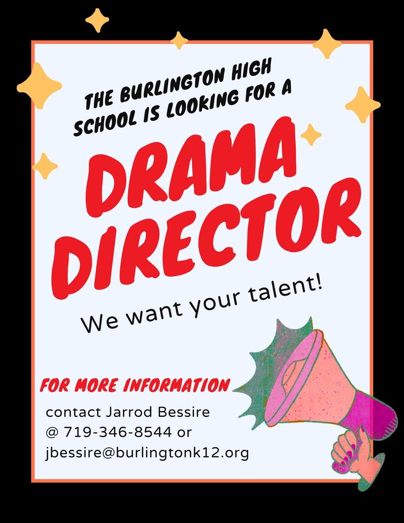Advertisement for a High School Drama Director.