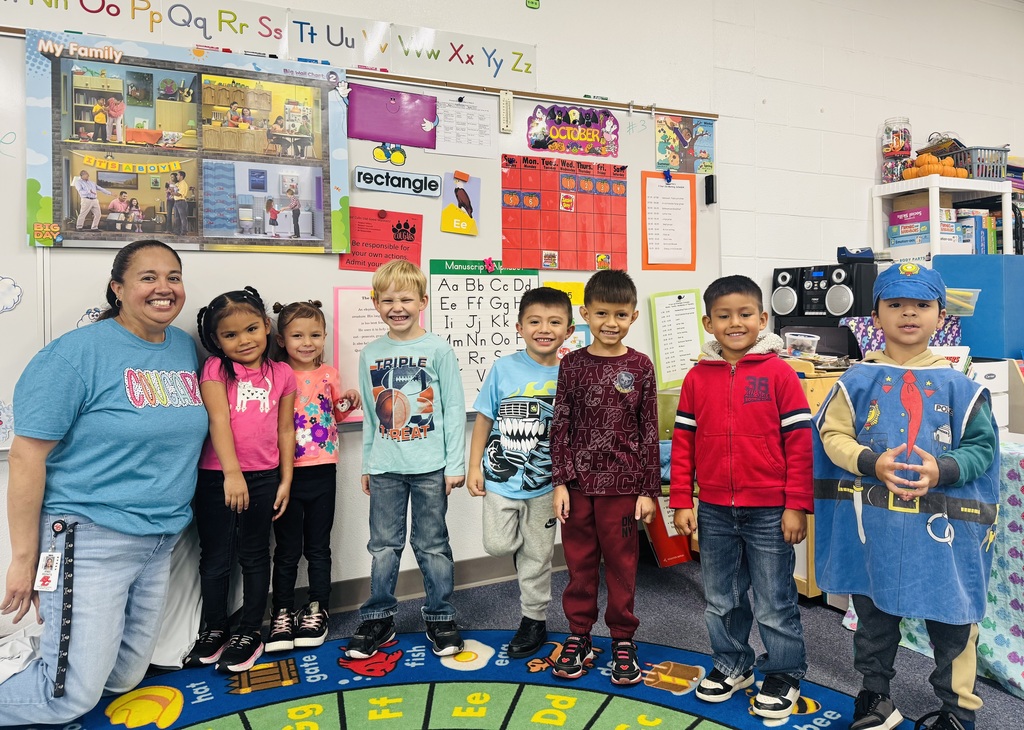 Preschoolers showing their bright colors. 