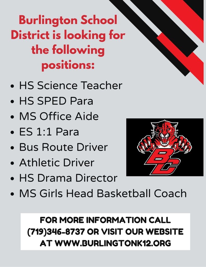 Employment Opportunities with the Burlington School District