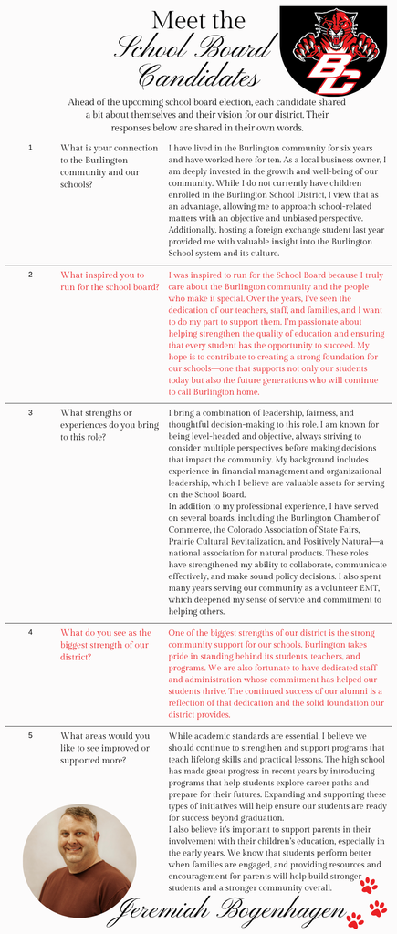 Interview with Jeremiah Bogenhagen for a school board position