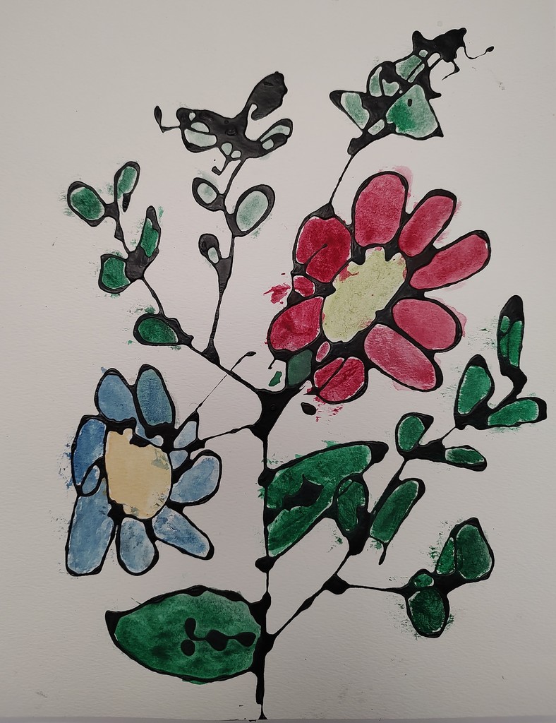 Painting of flowers.