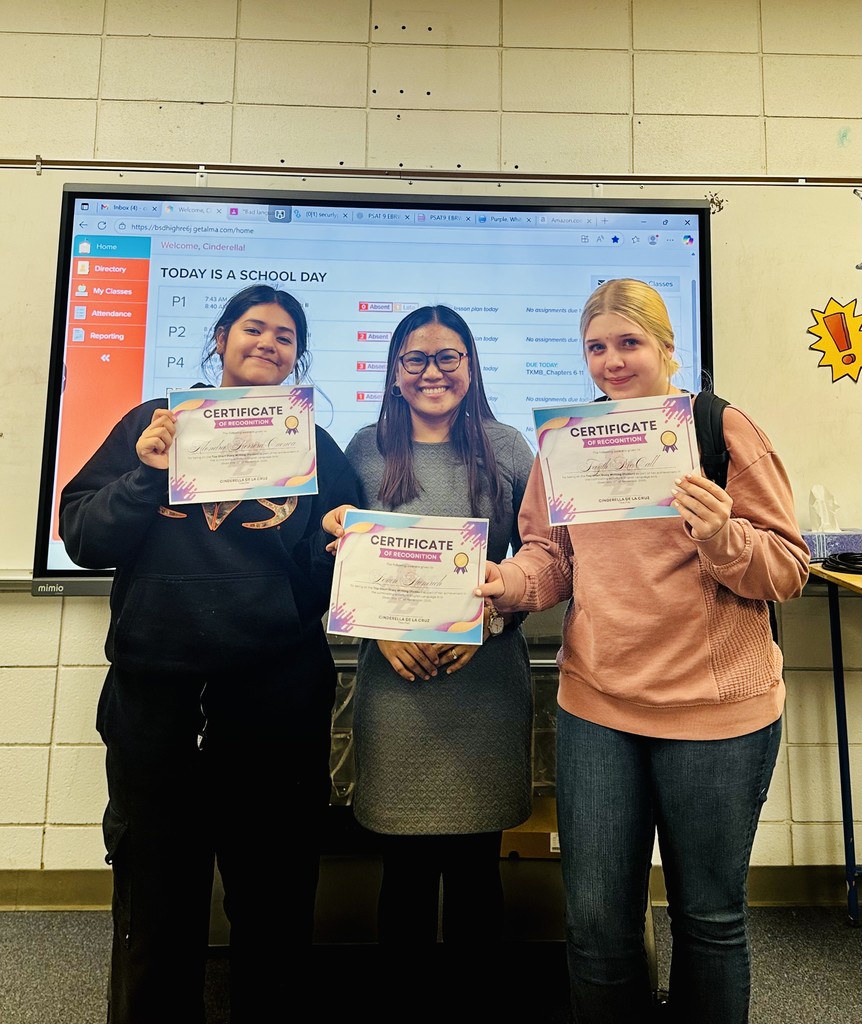 English I - 7th Period- Alondra Herrera Cuenca, Fayth McCall, (not pictured) Cash Wollert and Levin Humrich