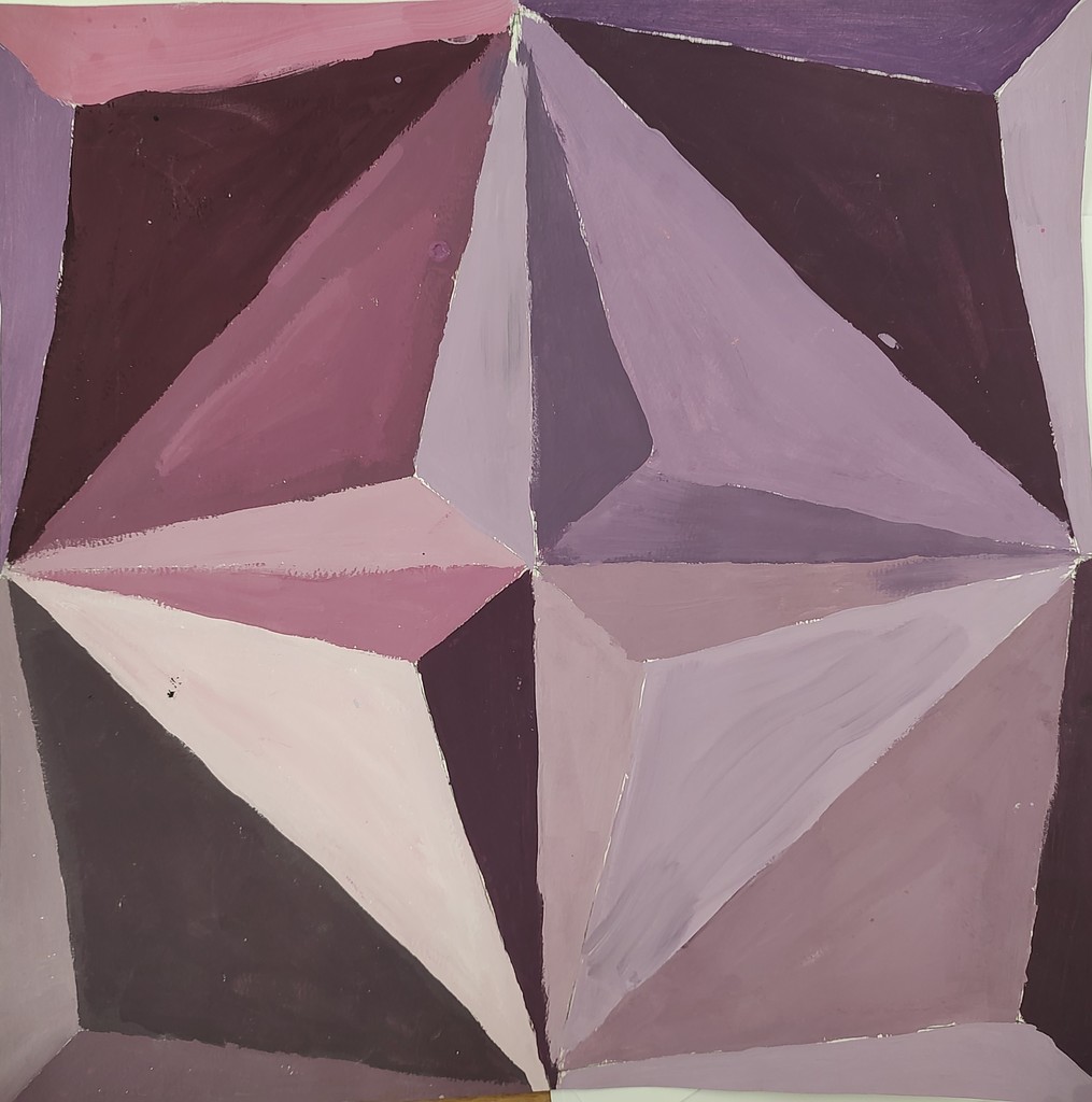 Tempera painting of a star.