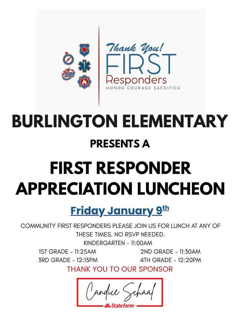 Invitation for First Responders Luncheon