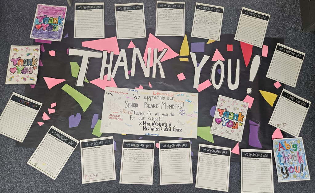 Thank you poster mae by students.