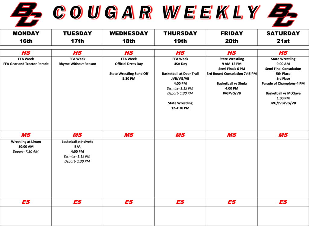 Cougar Weekly