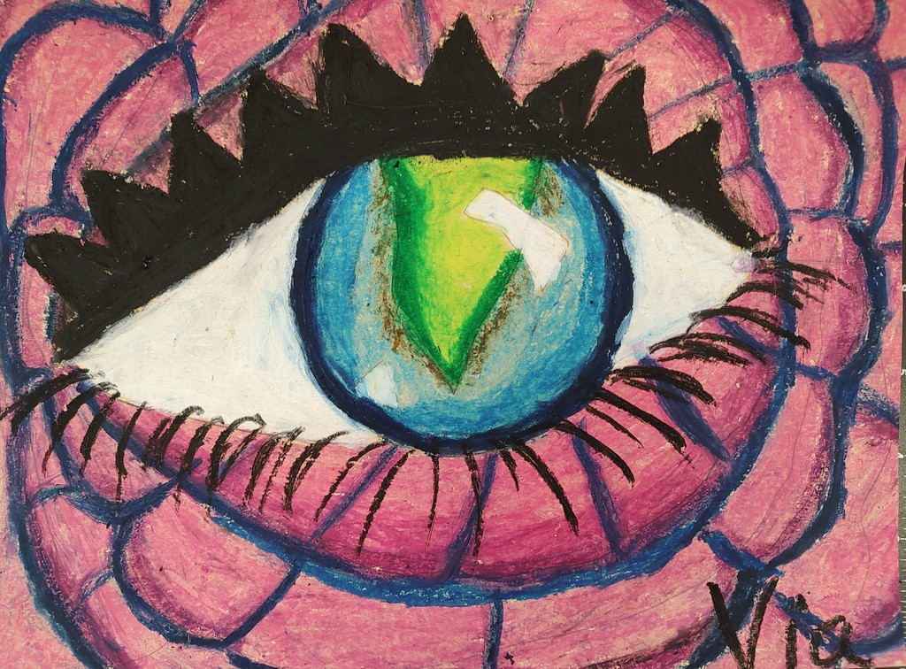 Painting of an eye.