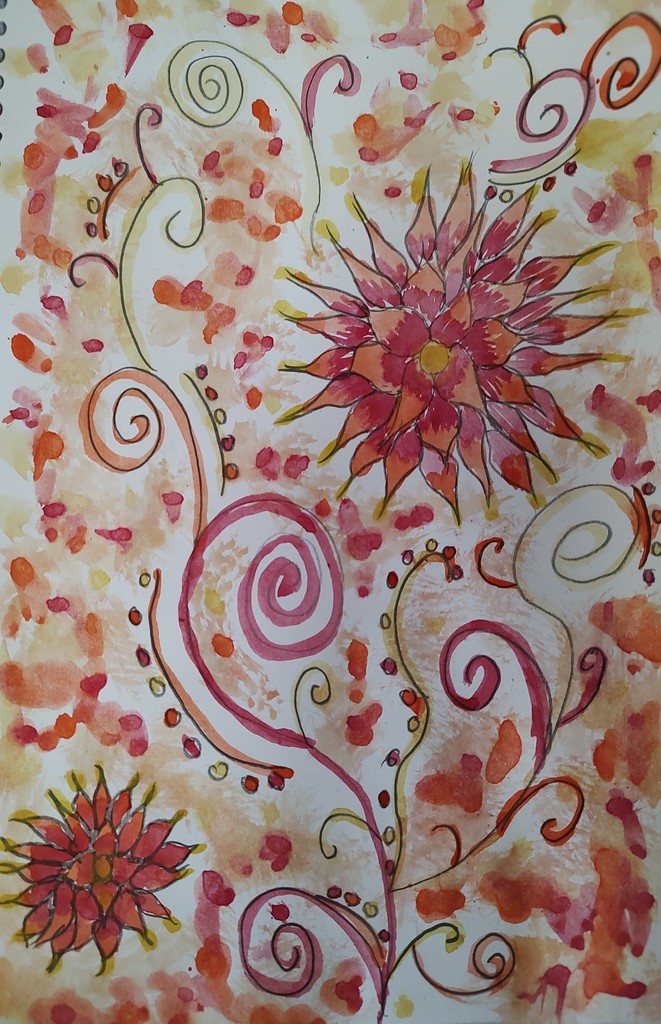 Student watercolor painting