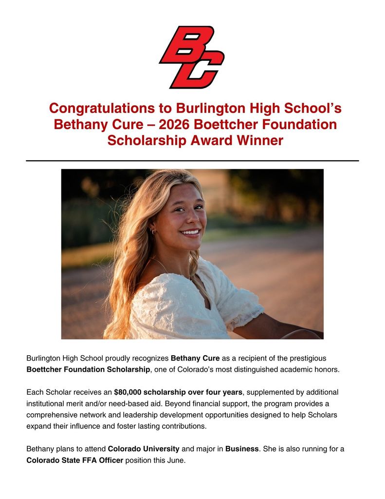 Bethany Cure Boettcher Recipient