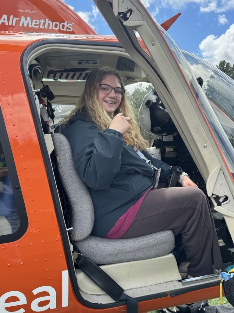 Student in a helicopter