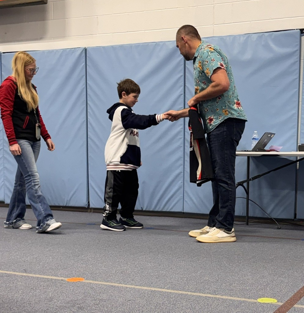 Student getting an award.