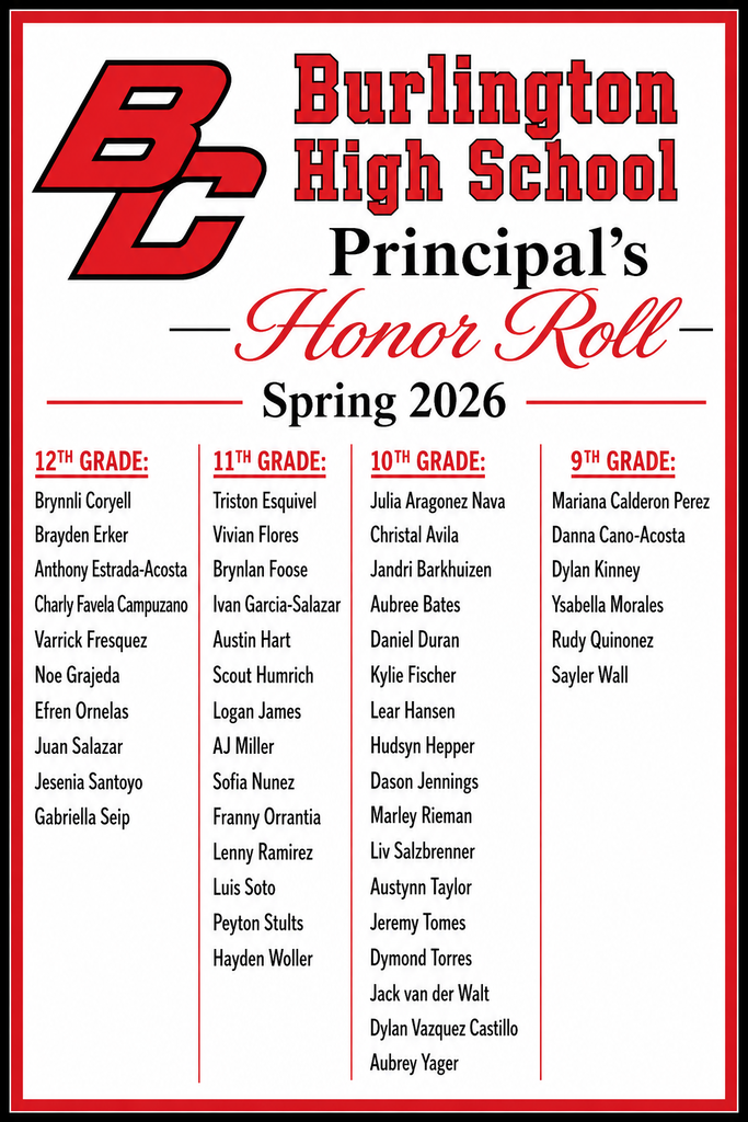 BHS Principal's Honor Roll