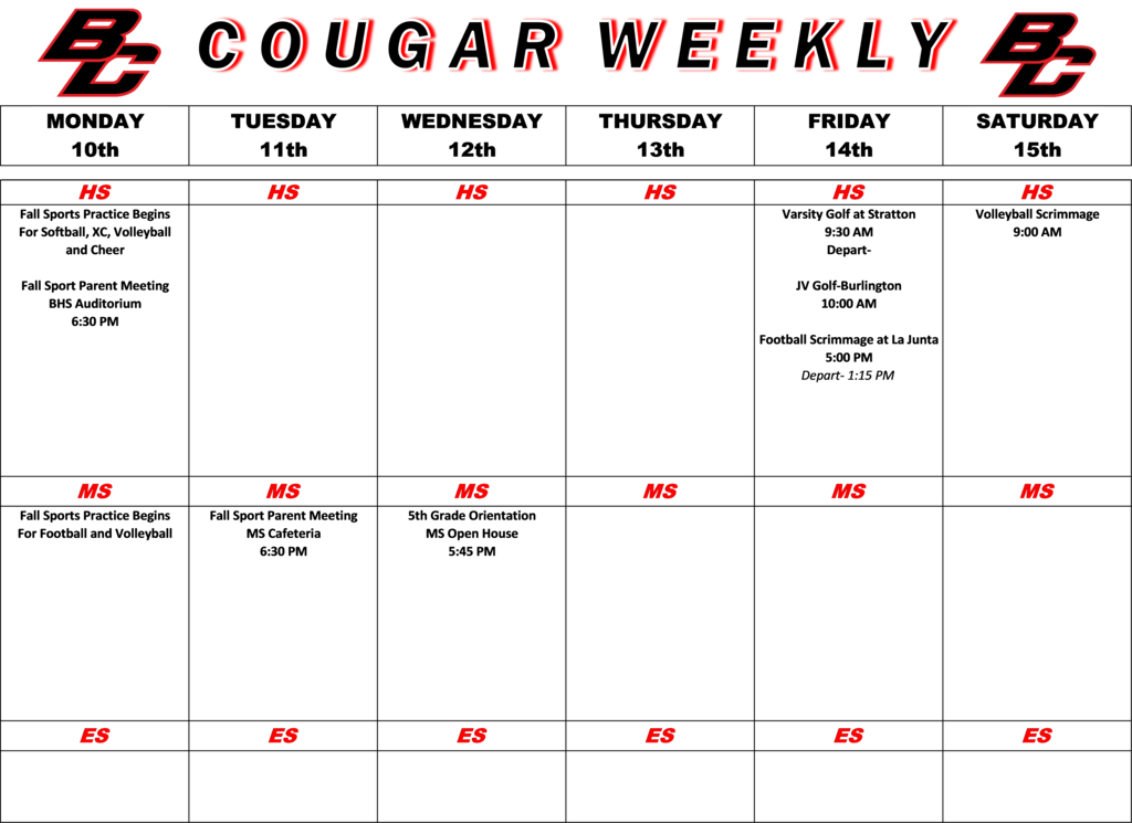 Cougar Weekly