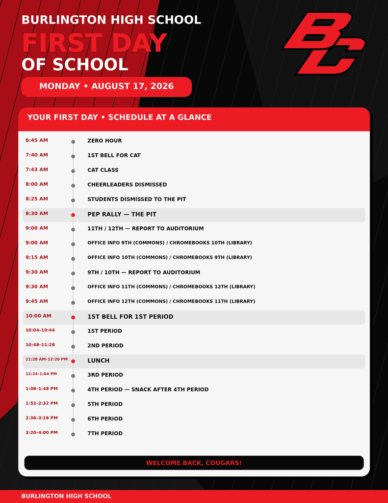 1st Day Schedule