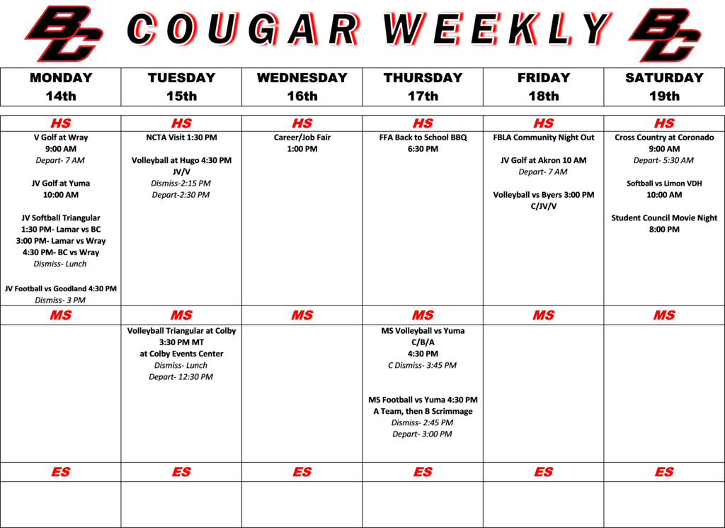 cougar weekly