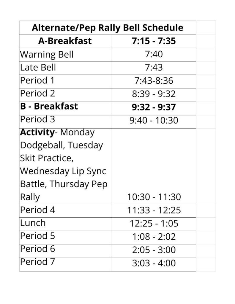 Class Schedule