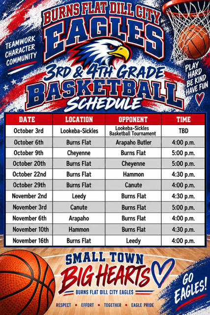 3rd and 4th Grade Basketball Schedule