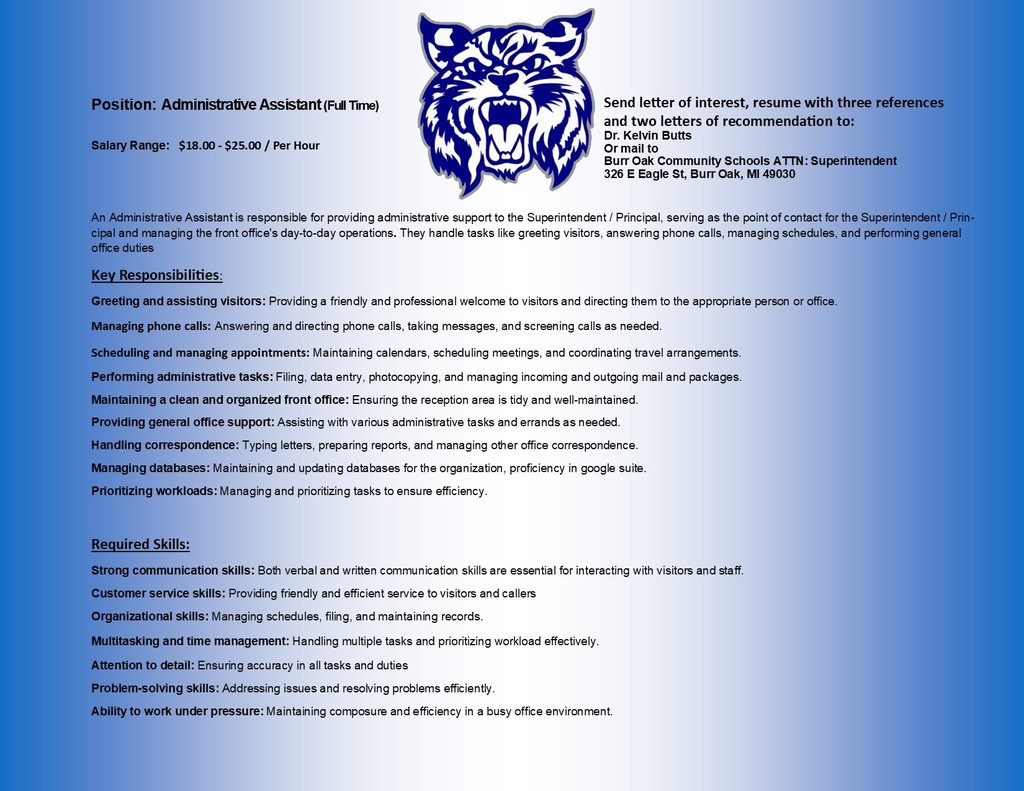 Administrative Assistant Position