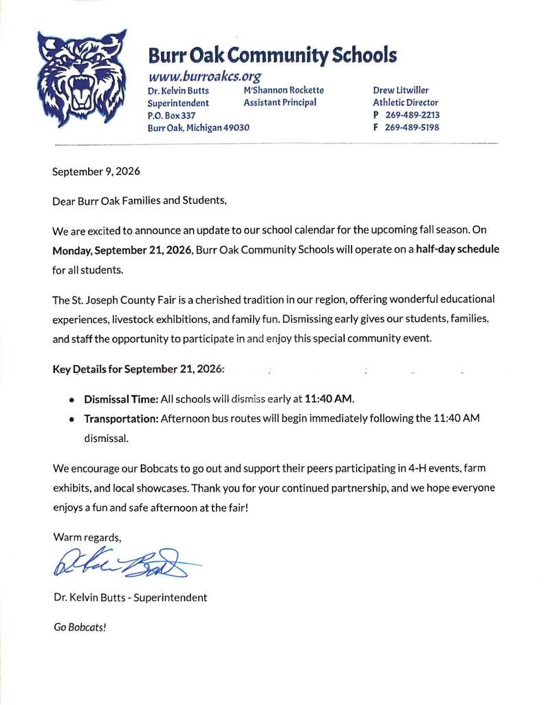 Fair Day Letter