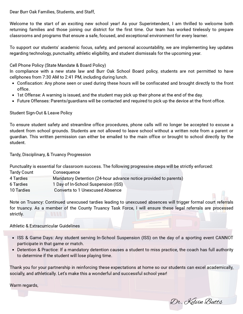 Superintendent Update