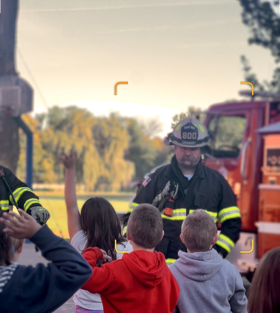 Students had a visit from the Fire Department