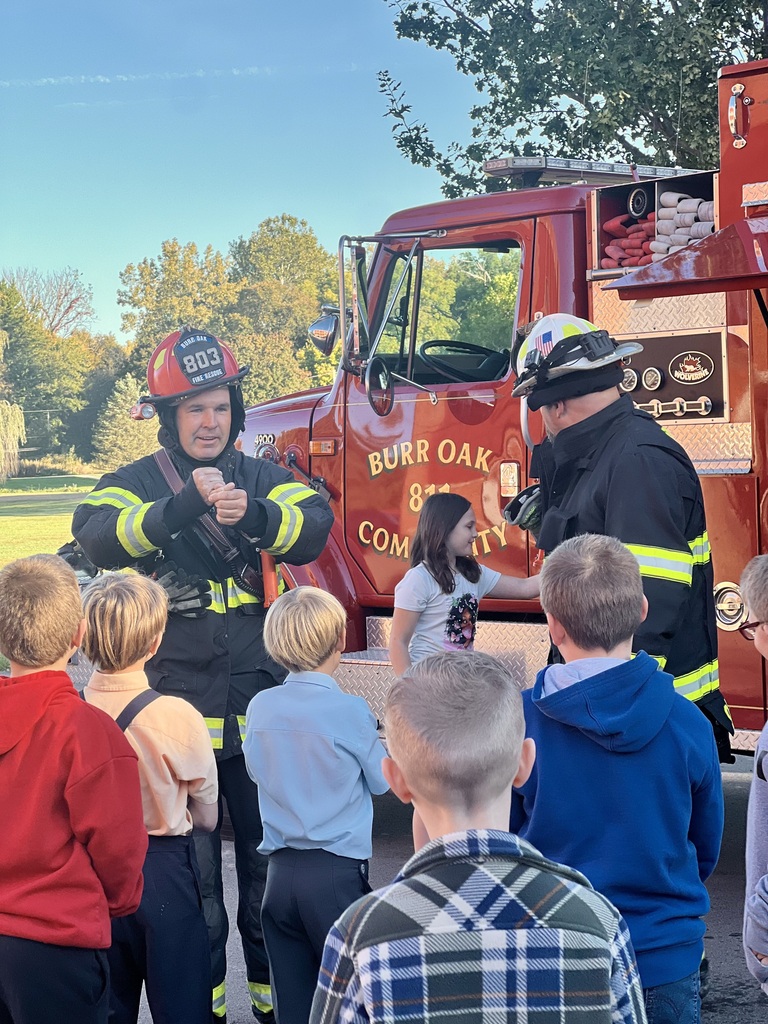 Students had a visit from the Fire Department