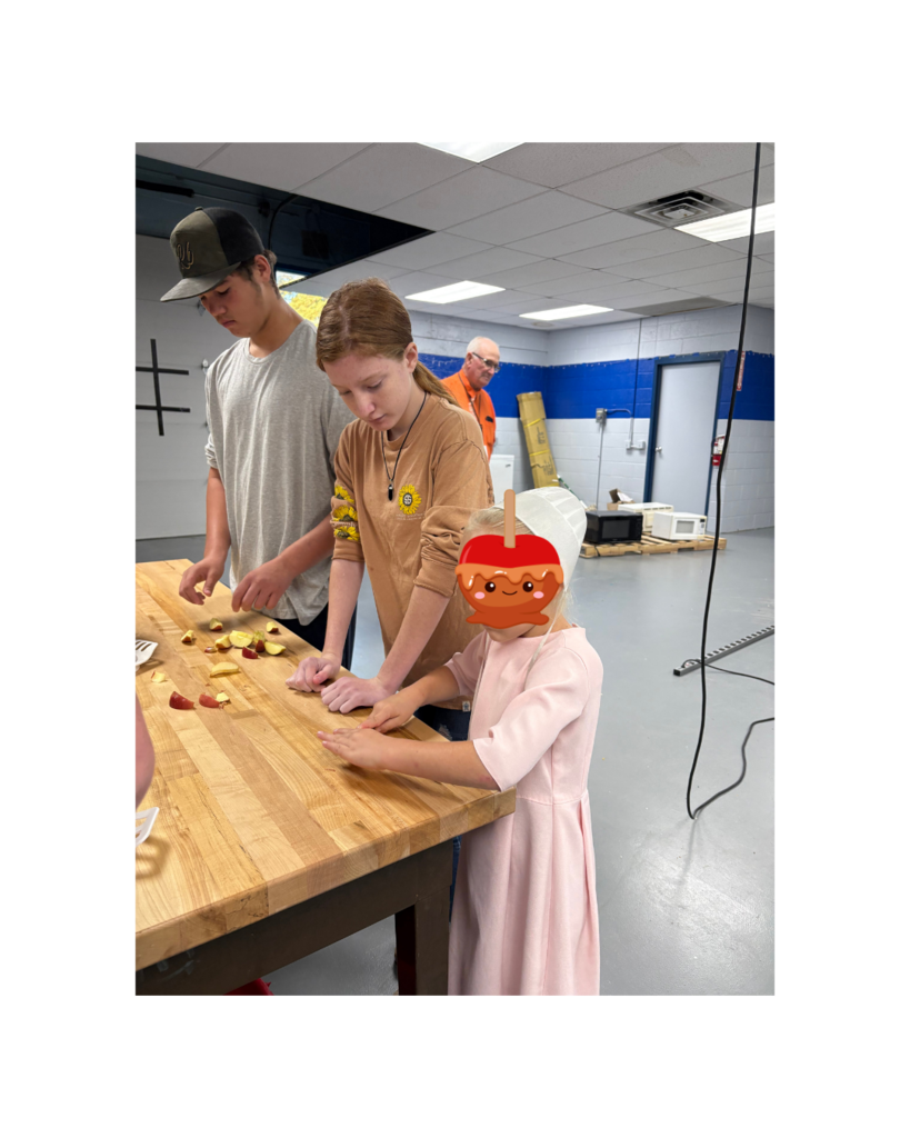 Mr. Rick's 8th grade class had help from the Kindergarteners!