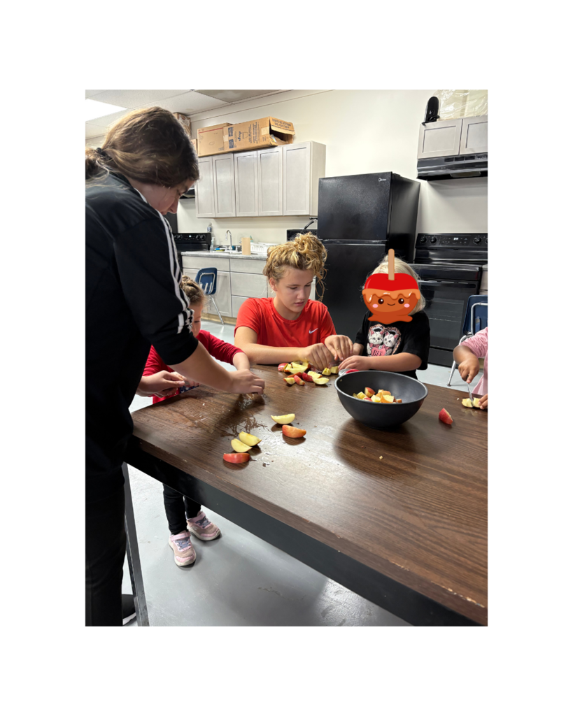 Mr. Rick's 8th grade class had help from the Kindergarteners!