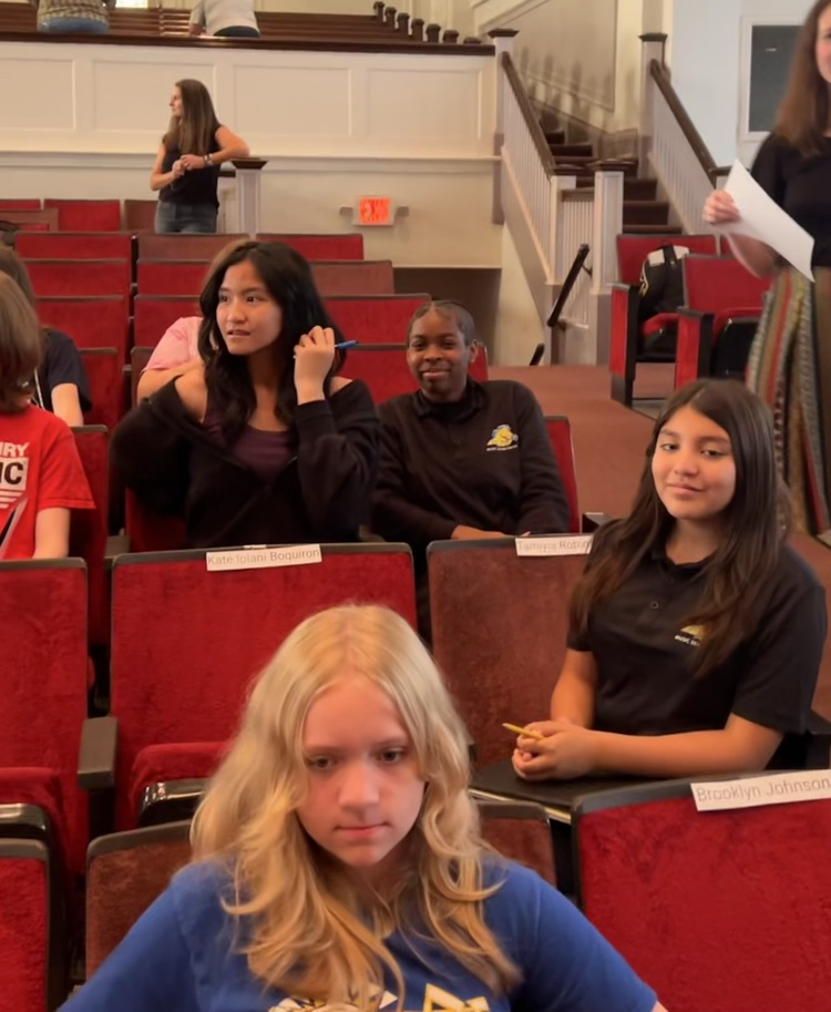 choir students waiting to start
