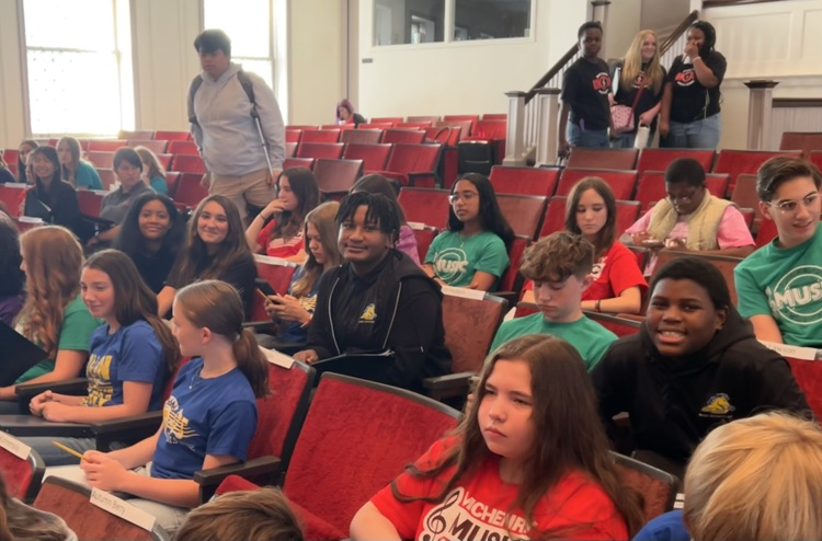 choir students waiting to start